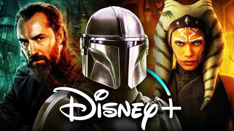 Jude Law, The Mandalorian, Ahsoka, Disney+ logo