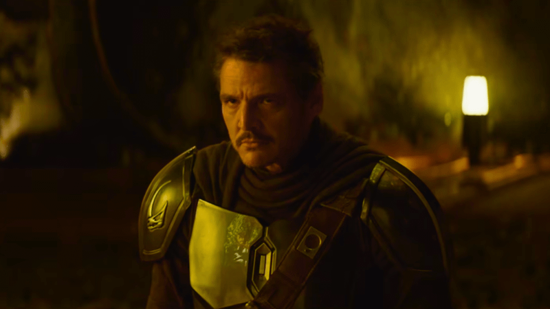 Pedro Pascal as Din Djarin in The Mandalorian & Grogu.
