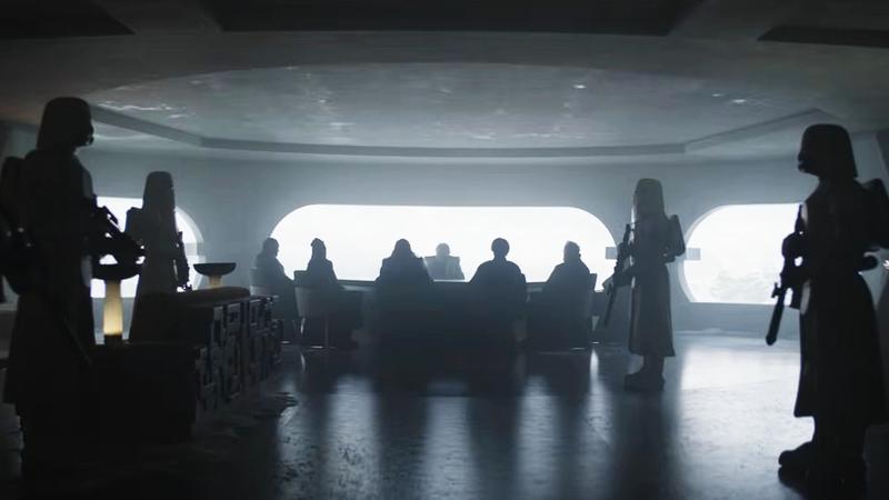 The Mandalorian and Grogu opening footage, Empire meeting.