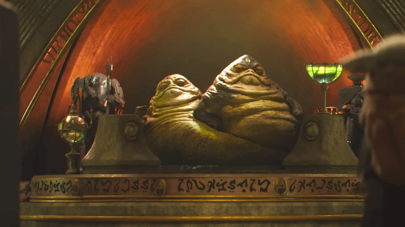 The Hutt twins with B-2 Mercenary Sentry Droid.