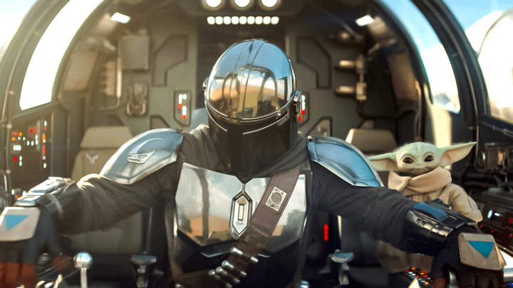 Din Djarin and Grogu in The Mandalorian & Grogu