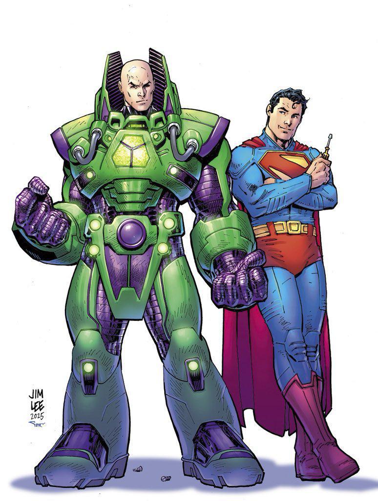 Lex in Warsuit and Superman by Jim Lee for Man of Tomorrow