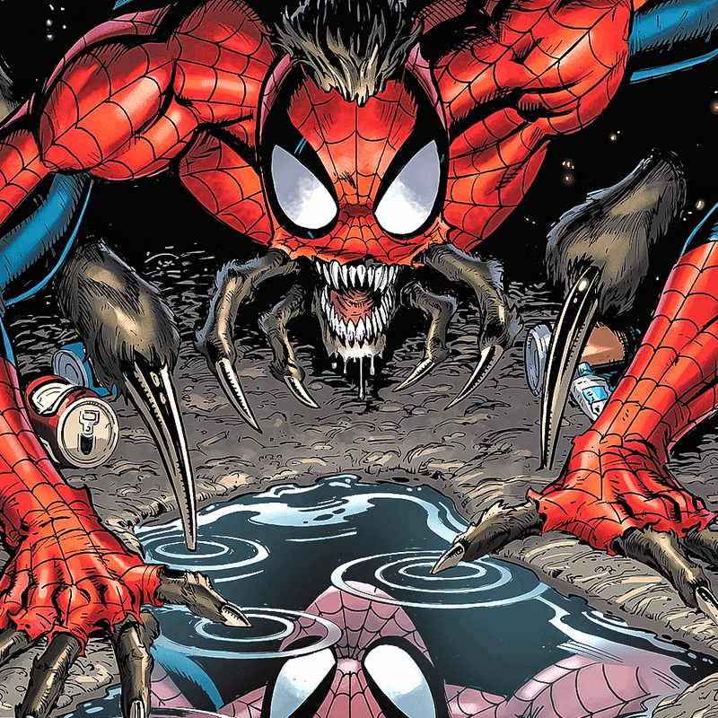 Spider-Man transformed into a giant Spider.