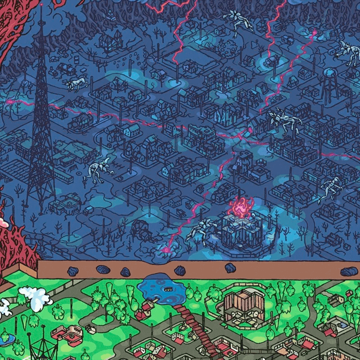 Stranger Things Upside Down map.