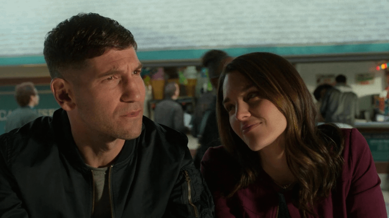 Jon Bernthal and Kelli Barrett as Frank and Maria Castle.