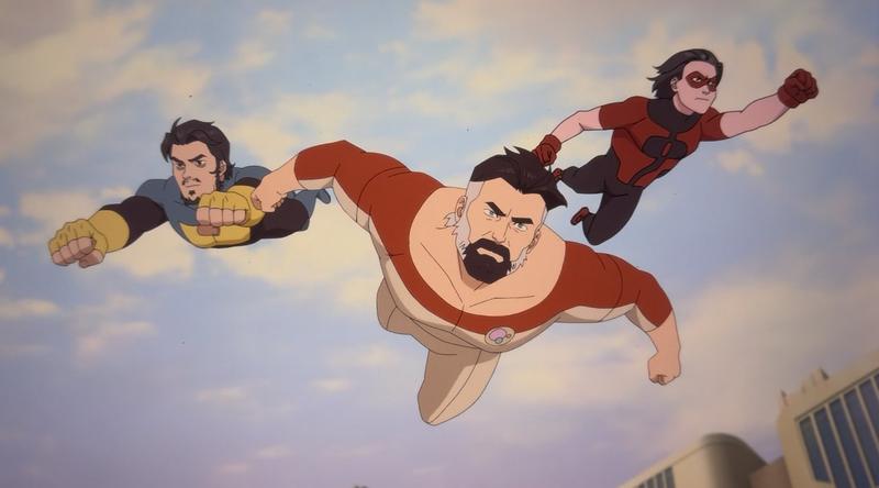 Mark Grayson, Nolan Grayson, & Oliver Grayson in Invincible Season 4, Episode 6. 