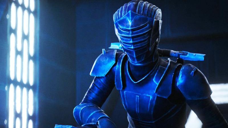 Marrok kneeling before a hologram in Maul - Shadow Lord.