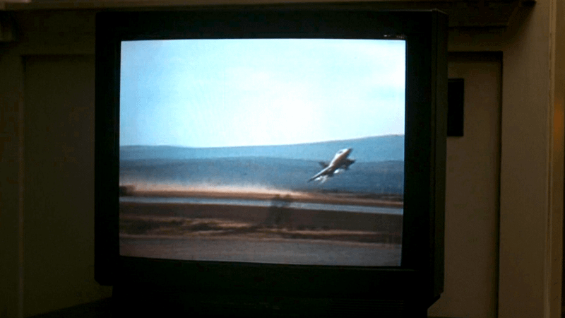 Martin Jordan flying his plane.