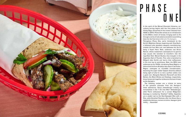 Marvel Studios Official Cookbook Phase One page.