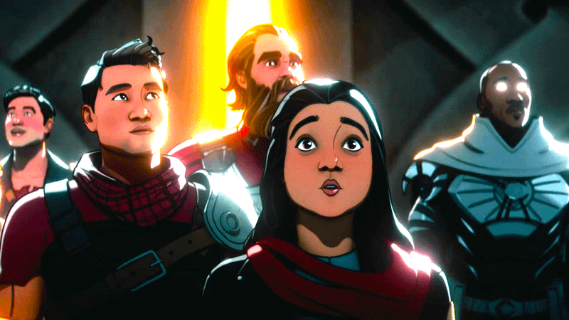 Kamala Khan in Marvel Zombies alongside Shang Chi, Red Guardian, and Blade Knight