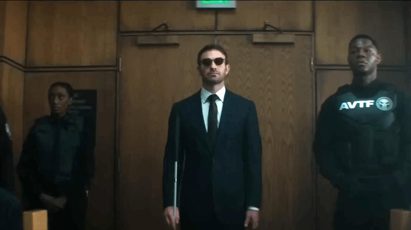 Matt Murdock appearing in a court room.