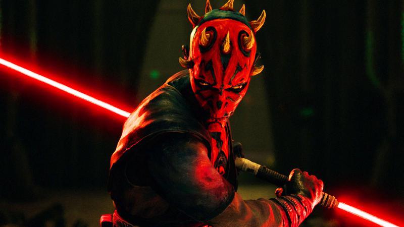 Darth Maul wielding a lightsaber in Maul Shadow Lord.