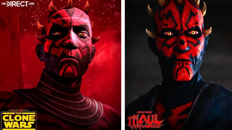A comparison of Darth Maul in Star Wars: The Clone Wars and Maul: Shadow Lord