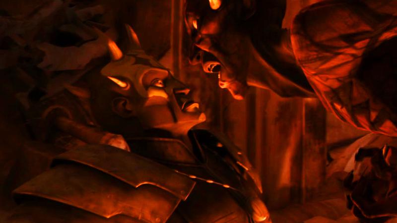 Maul and Savage Opress face to face in The Clone Wars.