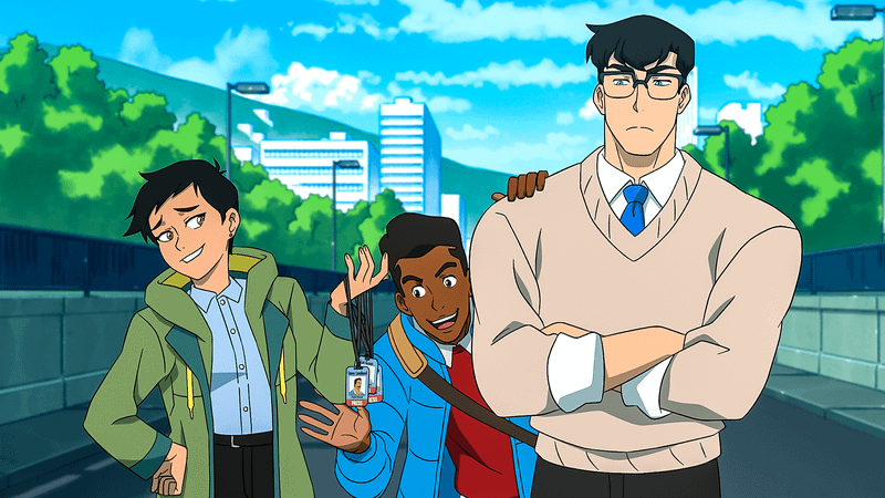 Lois Lane, Jimmy Olsen, and Clark Kent in 'My Adventures With Superman.'