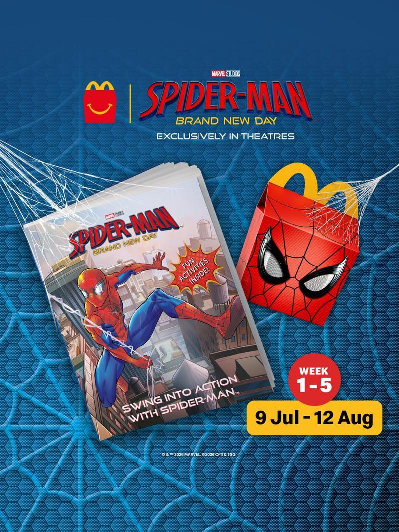 McDonald's book and happy meal for 'Spider-Man: Brand New Day.'