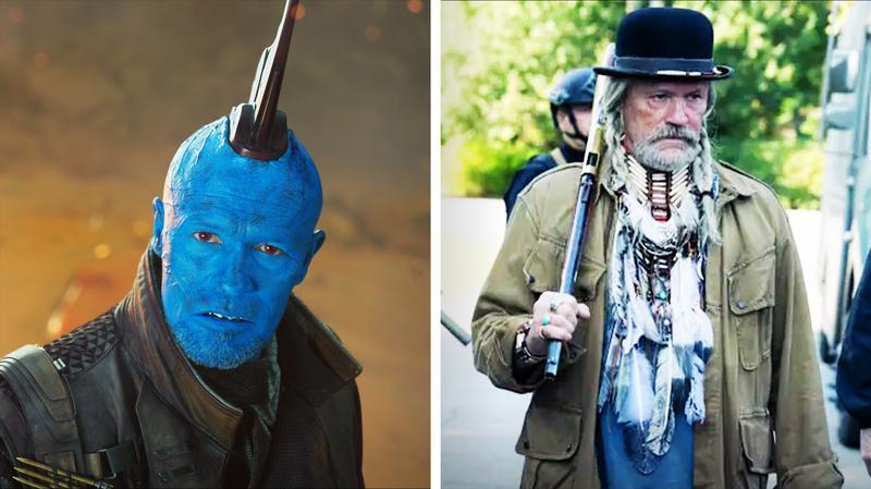 Michael Rooker in Guardians of the Galaxy Vol. 2 and in Peacemaker Season 2.