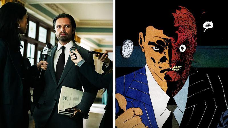 Sebastian Stan and Two Face.