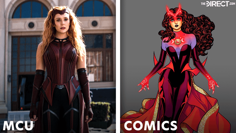 Elizabeth Olsen as Scarlet Witch in WandaVision, Scarlet Witch by Russell Dauterman