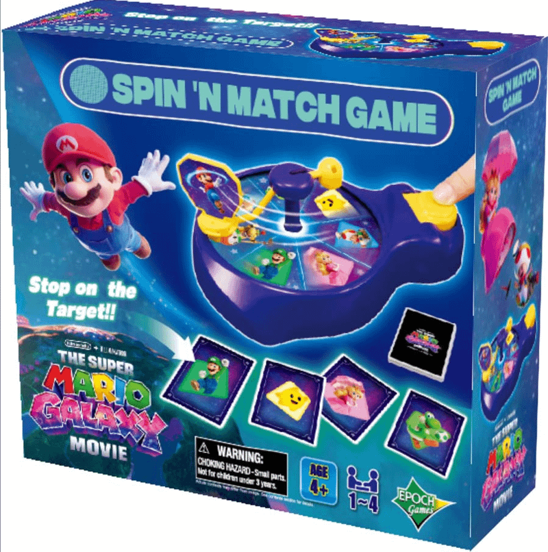 Spin N Match Epoch Games featuring Super Mario Galaxy Movie.