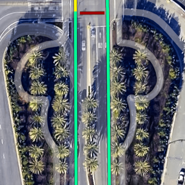 The Hidden Mickey on Disneyland Drive at Disneyland.