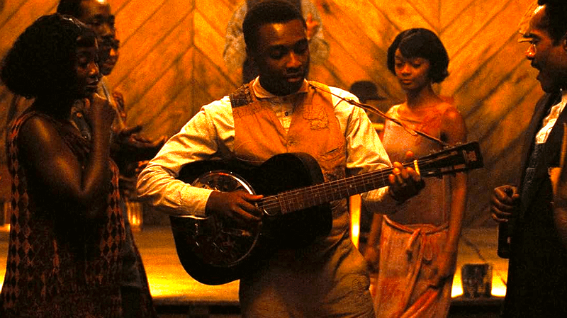 Miles Caton Playing Guitar in Sinners