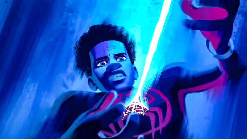 Miles Morales in Spider-Verse opening scene