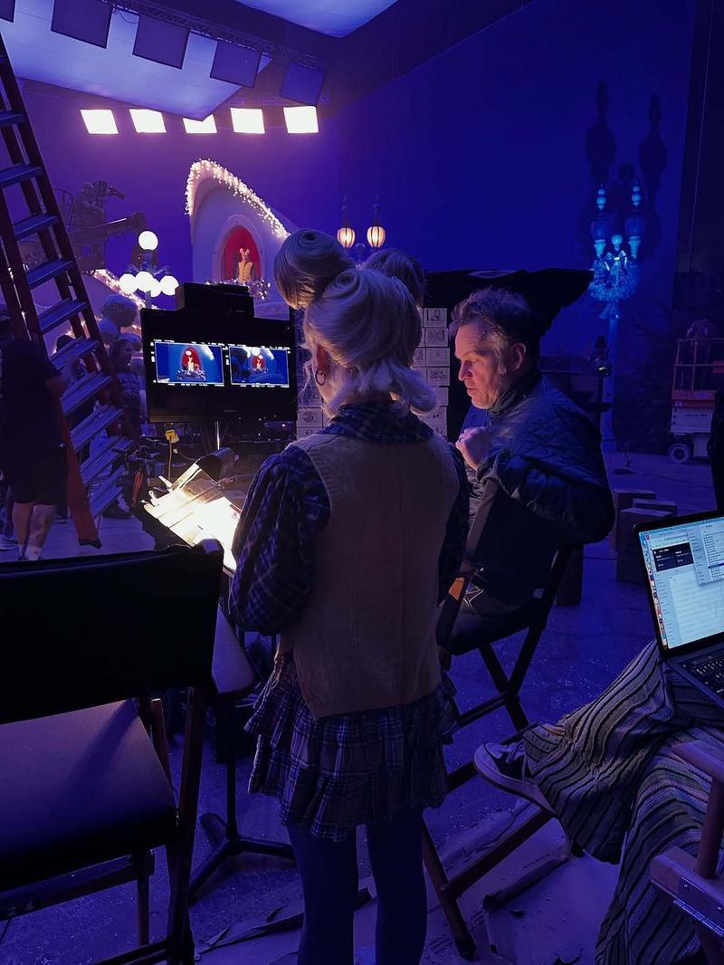 BTS shot from Grinch Walmart commercial