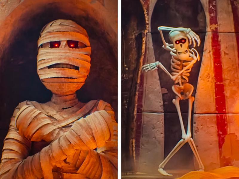 The Mummy wrapped and unwrapped in Minions and Monsters