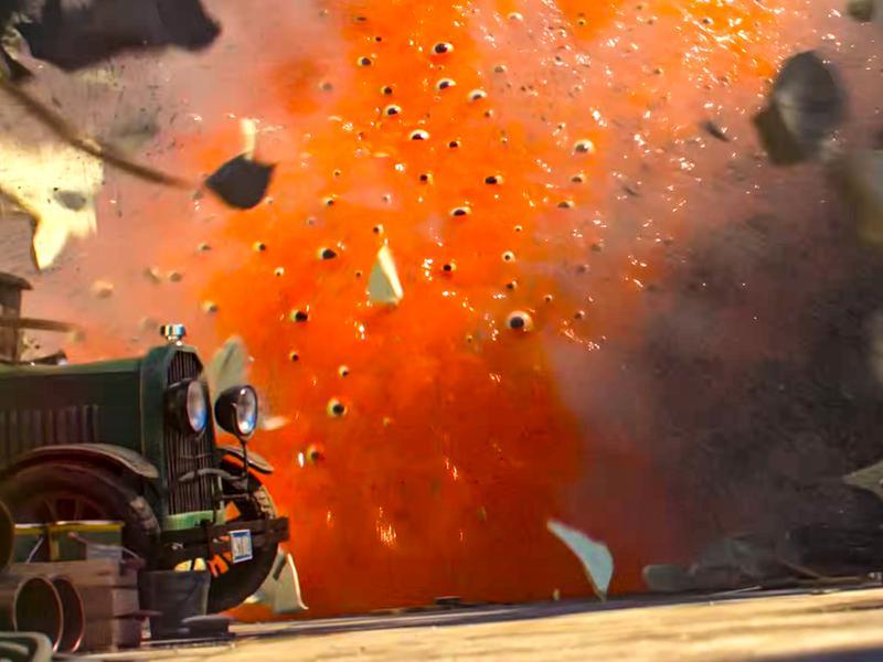 A massive orange ooze monster in Minions and Monsters.