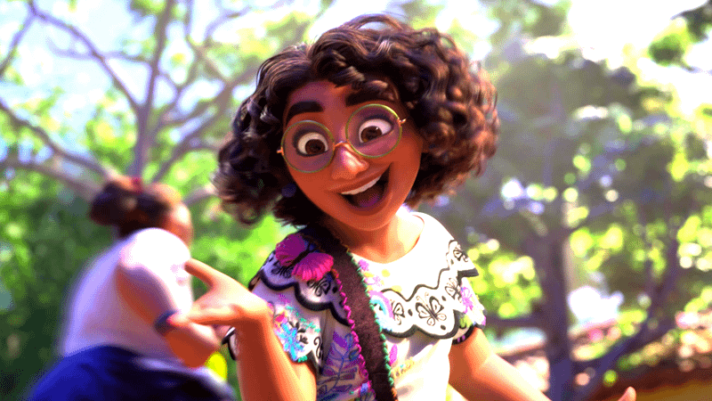 Mirabel from Encanto smiling in the sunshine