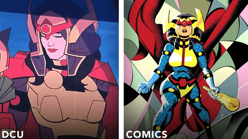 Big Barda's design in DC Comics.