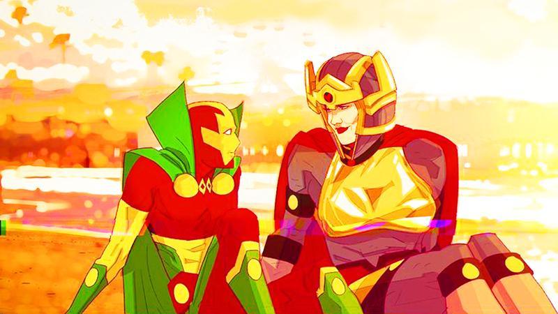 Scott Free (Mister Miracle) and his wife Big Barda.