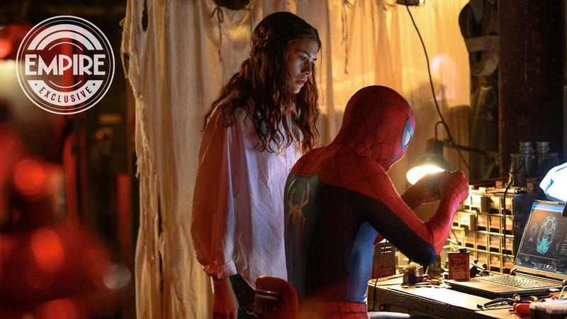 Zendaya as MJ with Tom Holland as Spider-Man in Spider-Man: Brand New Day.