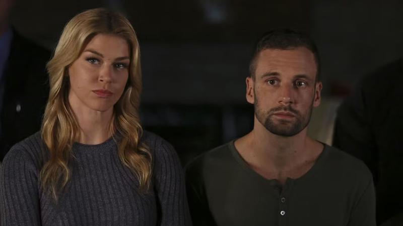 Bobbi Hunter and Lance Hunter looking stern in Agents of SHIELD.