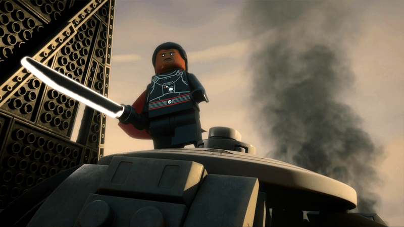 Moff Gideon wielding the Darksaber.