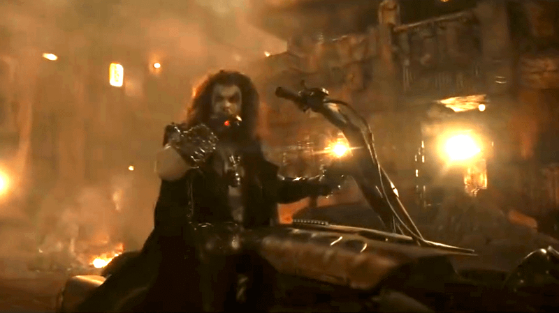 Jason Momoa as Lobo in Supergirl.