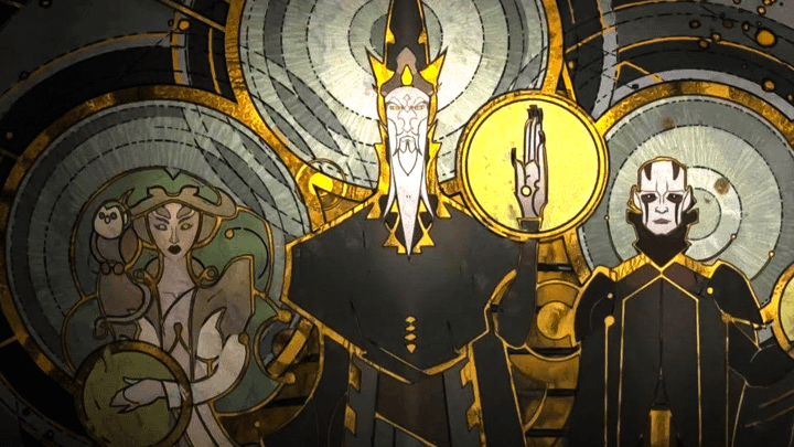 The mural of the Mortis gods in Star Wars Rebels.