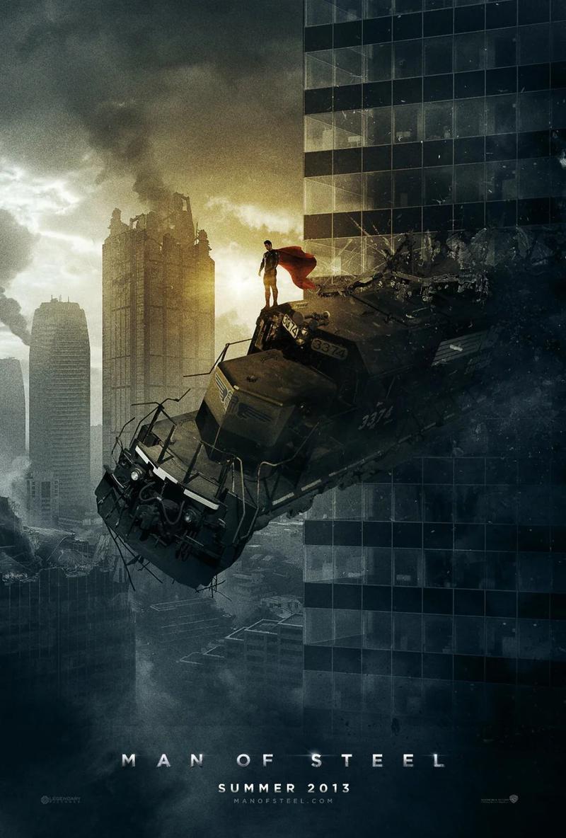 Superman on a train in Man of Steel