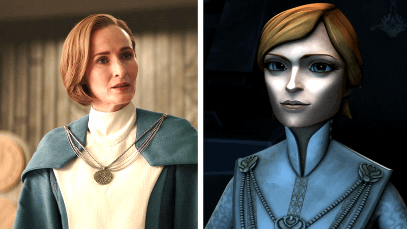 Mon Mothma in Ahsoka and in The Clone Wars.