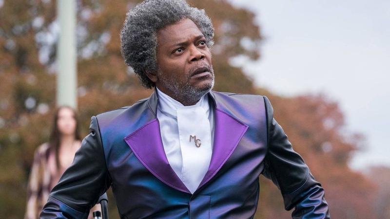Mr. Glass looking up in Glass.