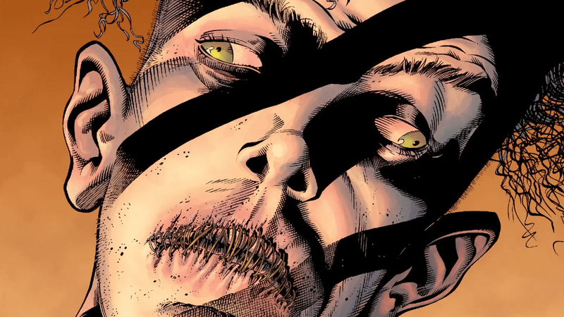 Dr. Michael Amar as the Flash villain Murmur, his mouth sewn shut.