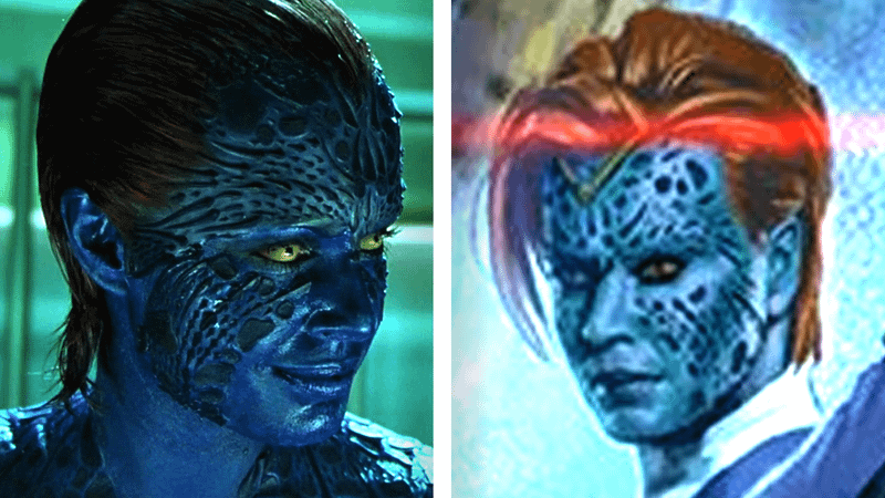 Rebecca Romijn’s Mystique in Fox's X-Men film and Avengers: Doomsday.