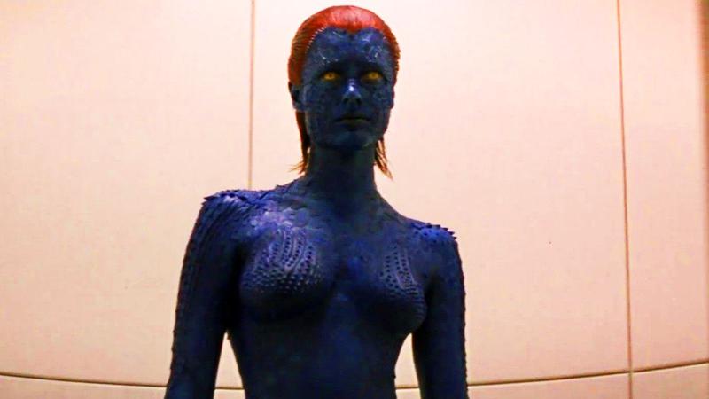 Rebecca Romijn as Mystique in X-Men.