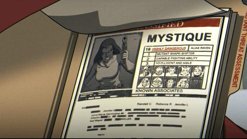 X-Men 97 Season 2 Mystique dossier.