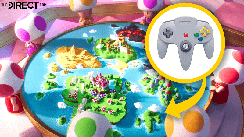 Nintendo 64 controller reference in Super Mario Bros. Movie.