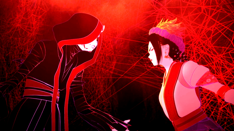 Nakime fighting herself in Star Wars Visions