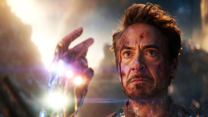 Tony Stark in Avengers: Endgame wielding the Infinity Stones.