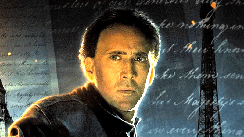 Nicolas Cage as Benjamin Franklin Gates in National Treasure poster