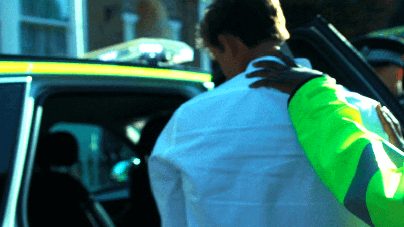 Noah getting arrested in Your Fault: London.